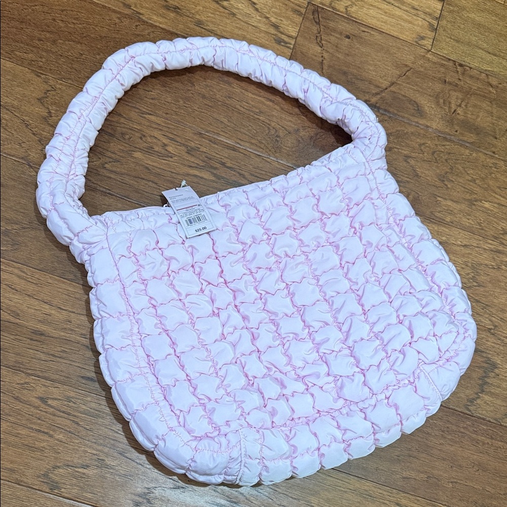 Target Wild Fable Pink Quilted Shoulder Bag - Soft Ruched Design